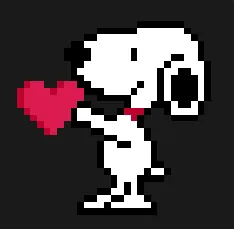 Valentinsdag perleplade – Snoopy giver et hjerte – Peanuts
