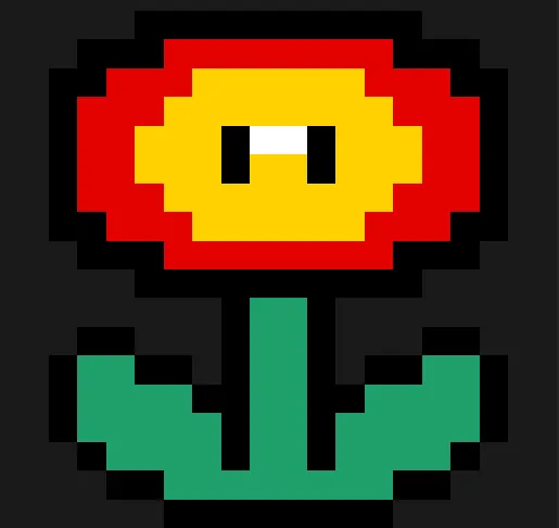 Blomster perleplade – Mario-blomst