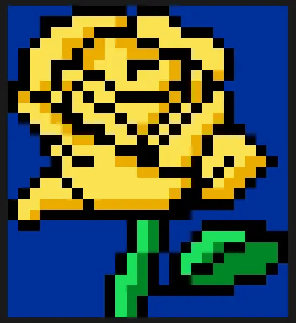 Blomster perleplade – Gul rose
