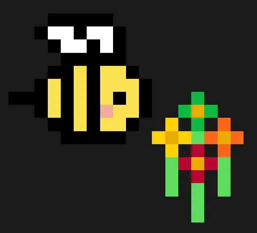 Blomster perleplade – Bi med blomster