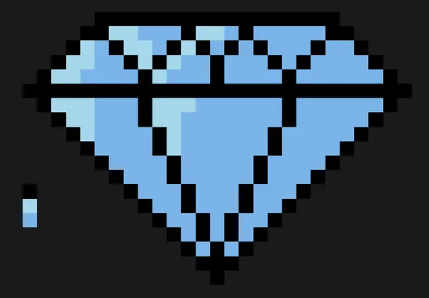 Diamant perleplade – Blå diamant