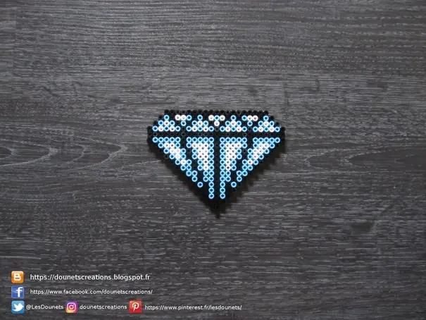 Diamant perleplade – Blå diamant