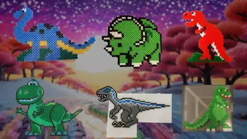 Dinosaur perleplade