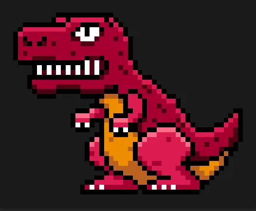 Dinosaur perleplade – Rød T-rex