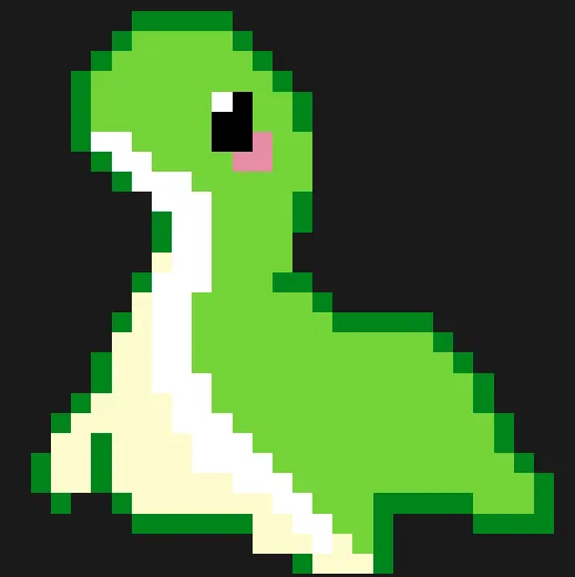 Dinosaur perleplade – Grøn dinosaurunge