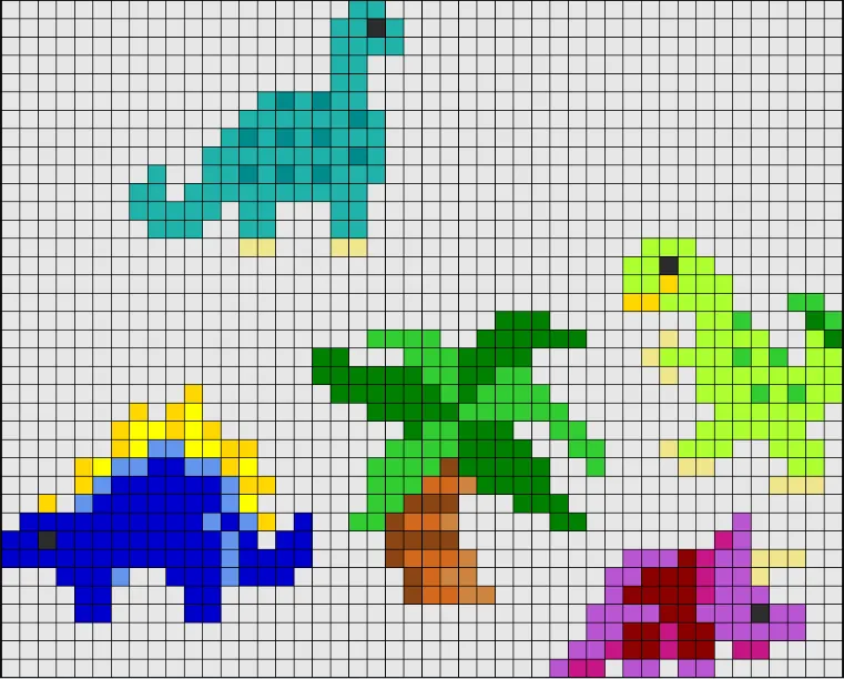 Dinosaur perleplade – Dinosaur-legesæt