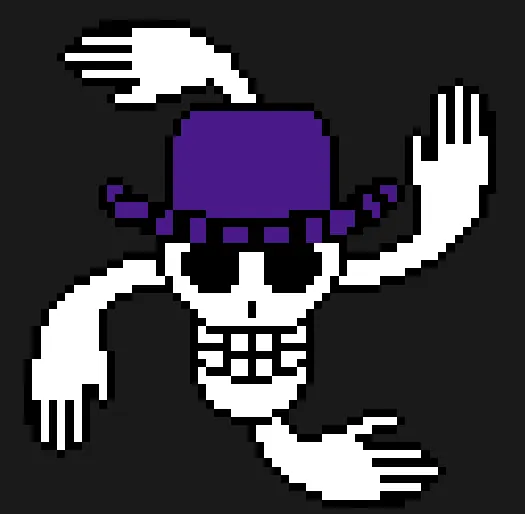 Dødningehoved perleplade – Jolly Roger-dødningehoved
