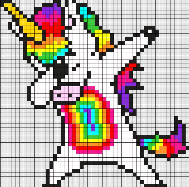 Enhjørning perleplade – Dabicorn