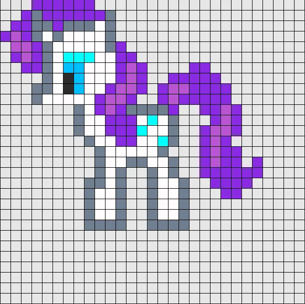 Enhjørning perleplade – Rarity – My Little Pony
