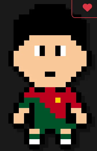 Fodbold perleplade – CR7 – hele kroppen