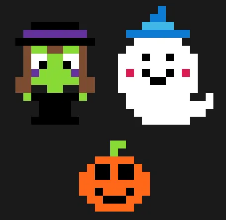 Halloween perleplade – Heks, spøgelse og græskar