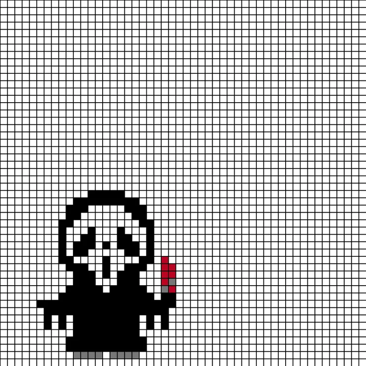 Halloween perleplade – Ghostface