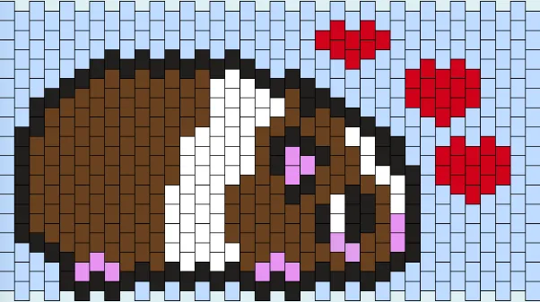 Hamster perleplade – Hamster med hjerter