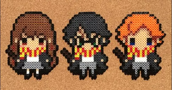 Harry Potter perleplade – Harry, Hermione og Ron