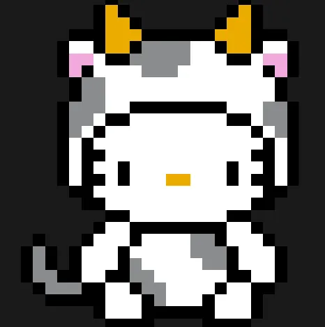 Hello Kitty perleplade – Hello Kitty som ko