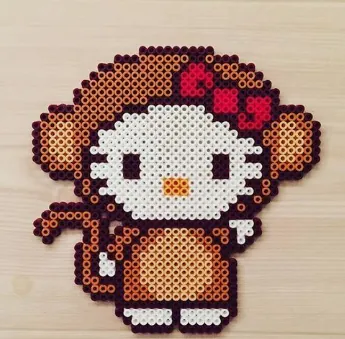 Hello Kitty perleplade – Hello Kitty som abe