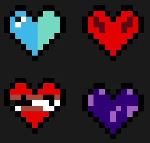 Hjerte perleplade – Minecraft-hjerter