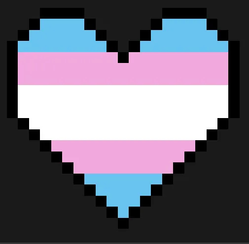 Hjerte perleplade – Trans pride-hjerte