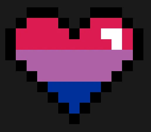 Hjerte perleplade – Biseksuelt pride-hjerte