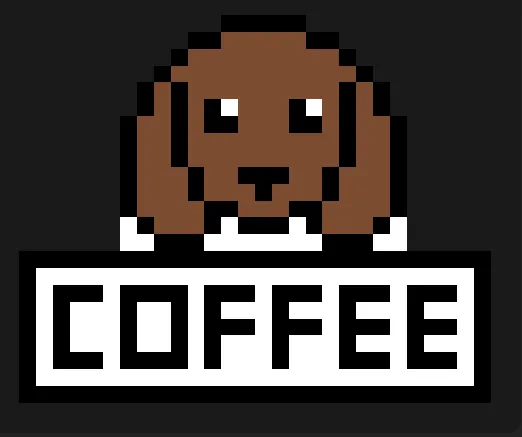 Hund perleplade – Hunde-nøglering med ordet Coffee