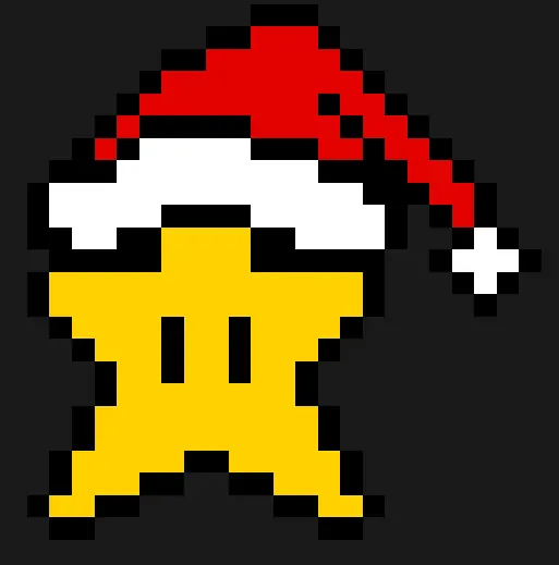 Jul perleplade – Julestjerne – Super Mario