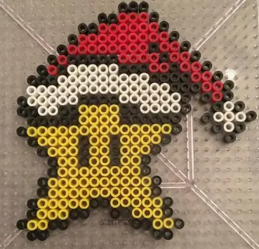 Jul perleplade – Julestjerne – Super Mario