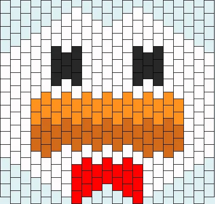 Kylling perleplade – Minecraft-kylling
