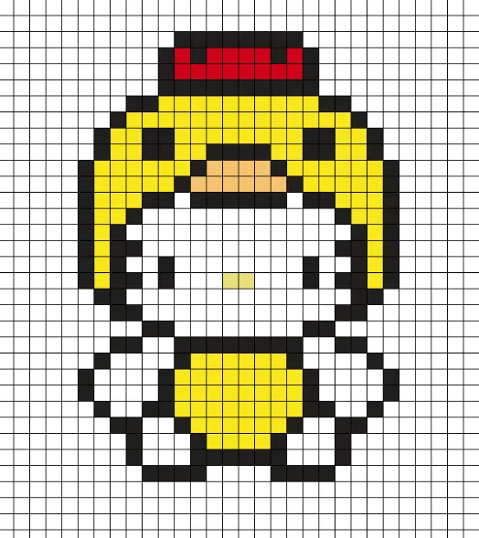 Kylling perleplade – Hello Kitty i kyllingedragt