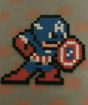 Marvel perleplade – Captain Americas skjold