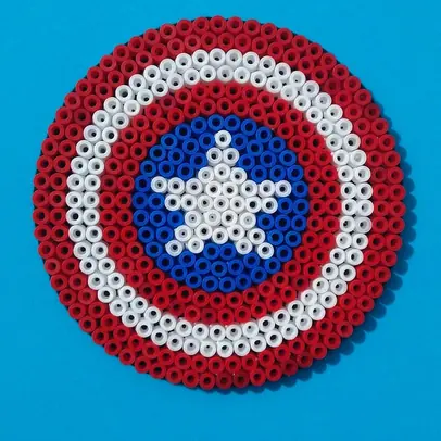 Marvel perleplade – Captain Americas skjold
