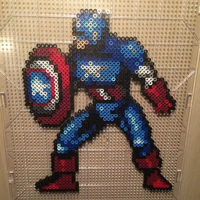 Marvel perleplade – Captain Americas skjold