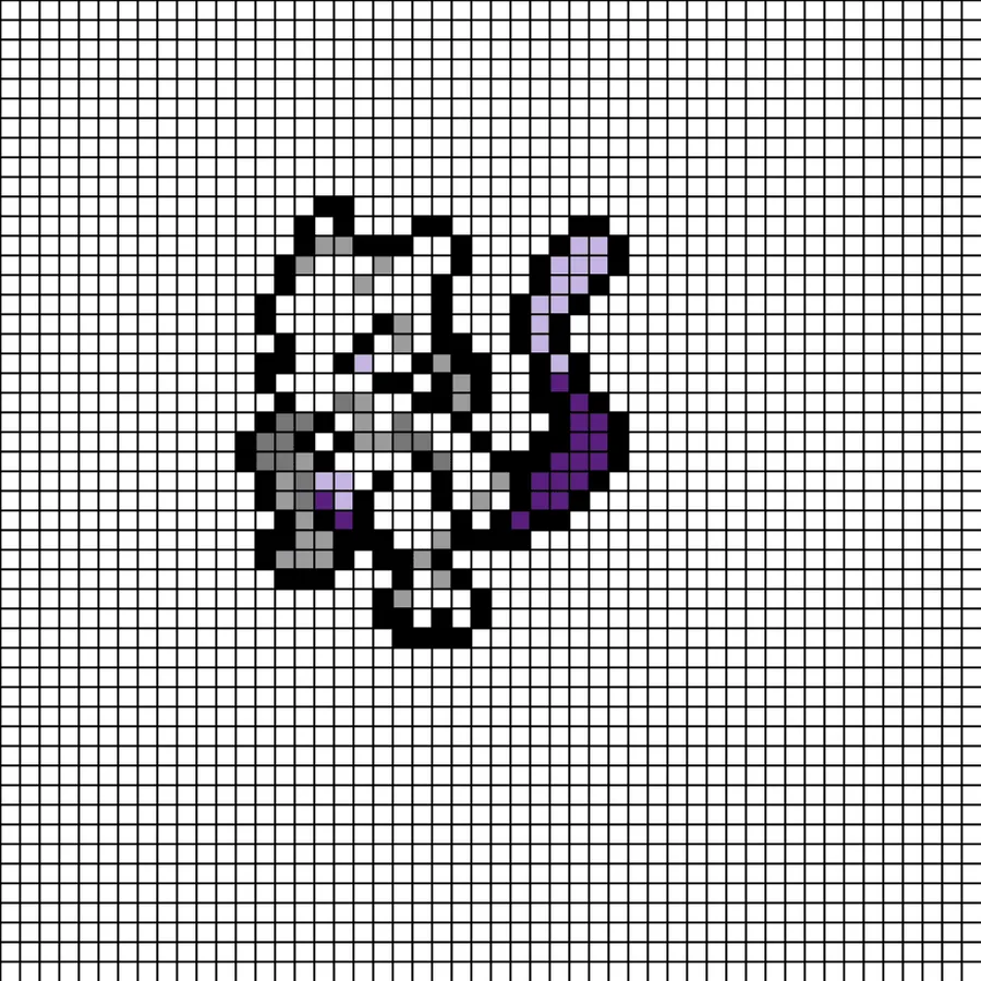 Mew perleplade – Mewtwo i pixels