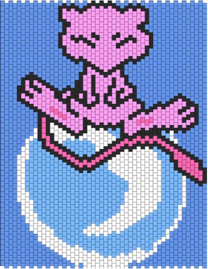 Mew perleplade – Mew på en boble