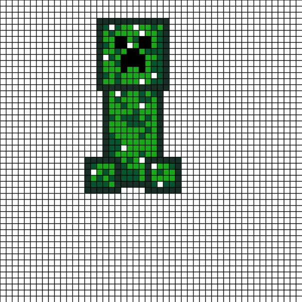 Minecraft perleplade – Creeper – hele kroppen