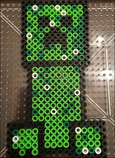 Minecraft perleplade – Creeper – hele kroppen