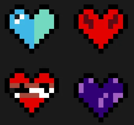 Minecraft perleplade – Hjerter