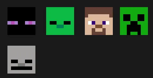 Minecraft perleplade – Minecraft-hoveder