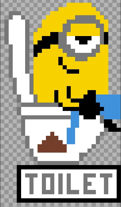 Minion perleplade – Minion på toilettet
