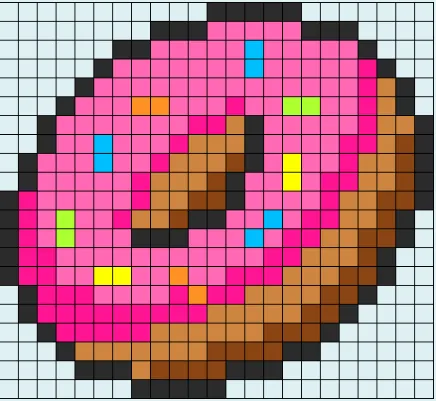 Donut perleplade – Donut med krymmel