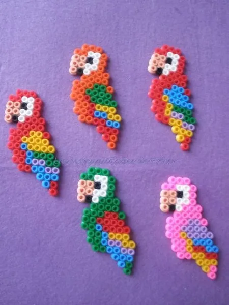 Papegøje perleplade – inspiration 1