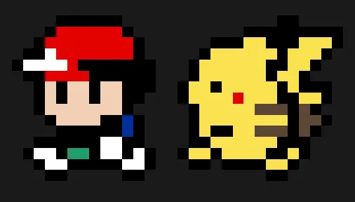 Pikachu perleplade – Mini-Ash og mini-Pikachu