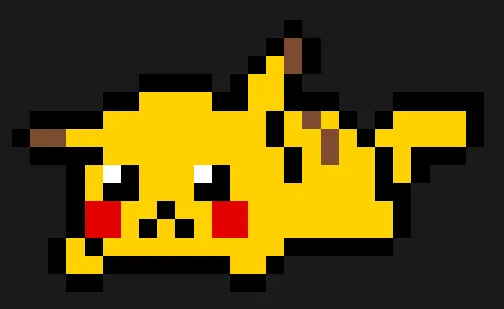 Pikachu perleplade – Liggende Pikachu