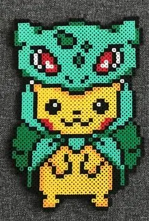 Pikachu perleplade – Pikachu som Bulbasaur