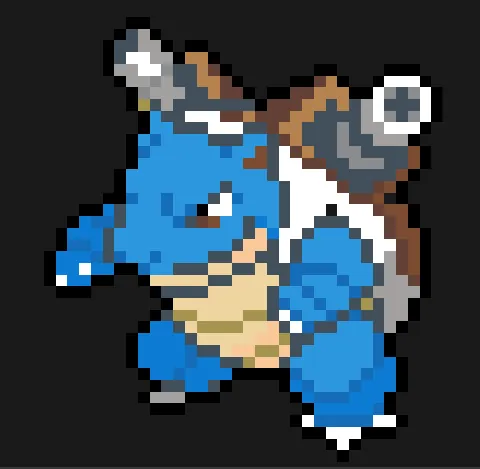 Blastoise perleplade – Stor Blastoise