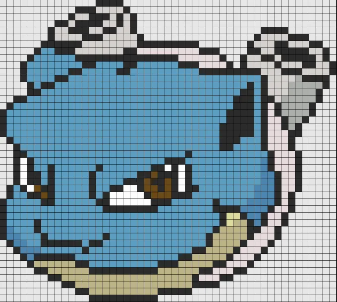 Blastoise perleplade – Blastoise-hoved