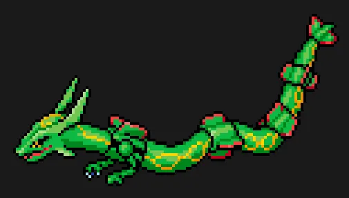 Rayquaza perleplade – Vandret Rayquaza
