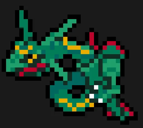 Rayquaza perleplade – Rayquaza (forskellige nuancer)