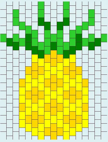 Sommer perleplade – Ananas
