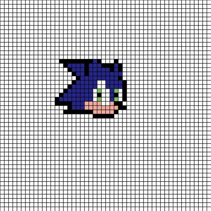 Sonic perleplade – Sonics ansigt