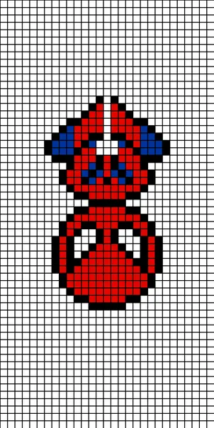 Spiderman perleplade – Spider-Man på hovedet